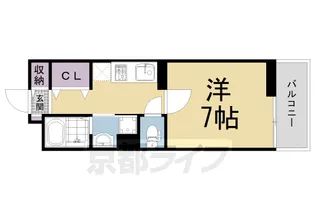 京都府京都市伏見区深草平田町【アパート】の間取り