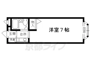 マノワール六波羅第【N201号室】の間取り