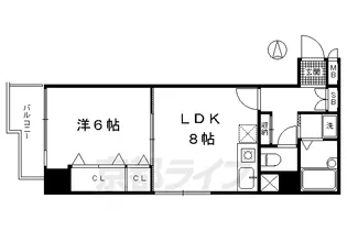ライオンズマンション清水【303号室】の間取り
