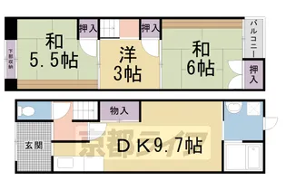 京都府京都市北区鷹峯上ノ町【一戸建】の間取り