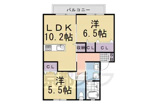 ビーグルスクエアⅡC棟【101号室】の間取り