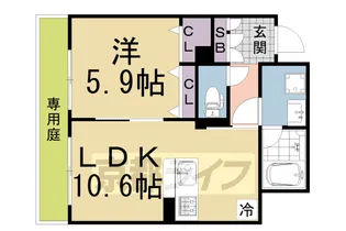 セントリヴィエ京都嵐山Ⅴ【102号室】の間取り