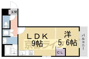 サクシード丹波橋西【403号室】の間取り