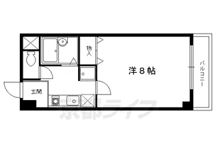 京都府京都市左京区修学院大林町【マンション】の間取り