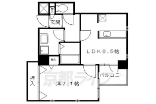 スカイウェイ洛北【603号室】の間取り