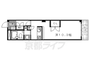 ラ・カモガワ62【102号室】の間取り