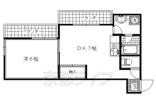 フレーヴァー北山【202号室】の間取り