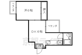 フレーヴァー北山【4階】の間取り