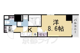 アドバンス京都デタンデュ【4階】の間取り