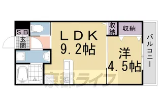 グリーンティエラ宇治【103号室】の間取り