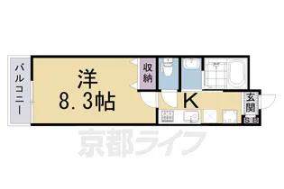 Lila西大路【2階】の間取り