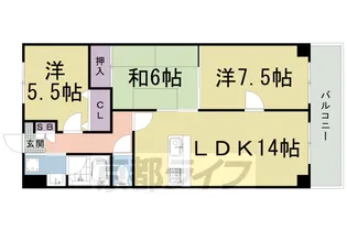 アメニティ双ケ丘【2階】の間取り