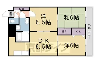 ウエストインコスモ【307号室】の間取り