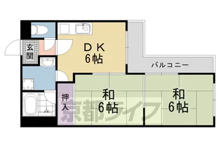 京都府京都市右京区西京極午塚町【マンション】の間取り