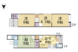 京都府京都市中京区壬生馬場町【一戸建】の間取り