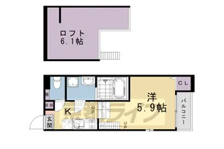 うたたねコート【203号室】の間取り
