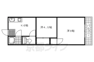 京都府京都市右京区西京極南衣手町【マンション】の間取り