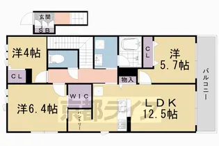 メゾン雅【202号室】の間取り