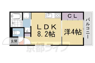 プライベートレジデンス百万遍【103号室】の間取り