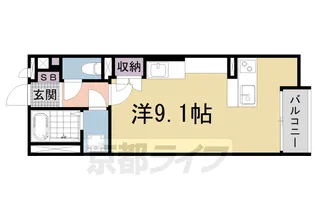 ミランダLake Muse【104号室】の間取り