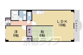 京都府京都市右京区太秦下刑部町【マンション】の間取り