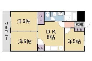京都府京都市右京区西院月双町【マンション】の間取り