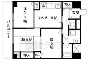 京都府京都市右京区嵯峨五島町【マンション】の間取り