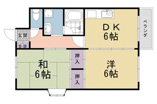 京都府京都市右京区嵯峨明星町【マンション】の間取り