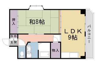 京都府京都市右京区嵯峨明星町【マンション】の間取り