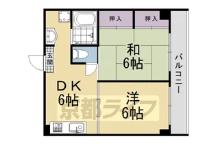 京都府京都市右京区梅津西浦町【マンション】の間取り
