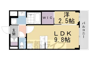 ソルテラス京都東寺HOMARE【4階】の間取り