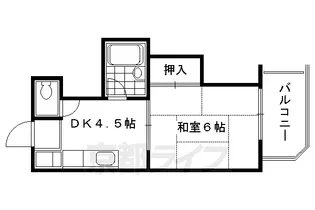 京都府京都市右京区梅津石灘町【マンション】の間取り