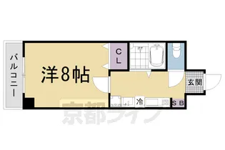 京都府京都市右京区西京極郡町【マンション】の間取り