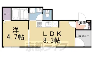 Warhol 京都【1階】の間取り