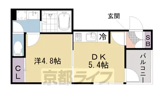 ハーモニーテラス竹田浄菩提院町【2階】の間取り