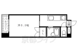 ソワクレール伊吹【2階】の間取り