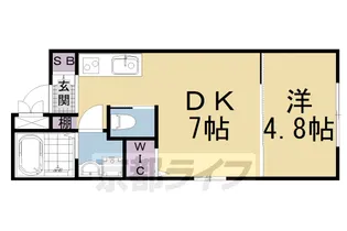パークス(Parks)京都東山【203号室】の間取り