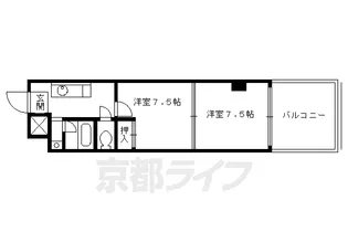 ラフィーネ御池【403号室】の間取り