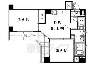 ロイヤル御池【204号室】の間取り