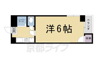 ヒューマンハイツ御室【302号室】の間取り