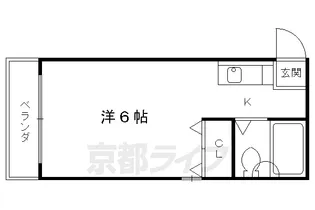 プルシャン西京極【103号室】の間取り