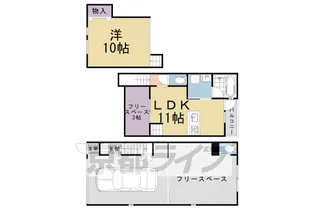 Schilf百万遍BASE【03号室】の間取り