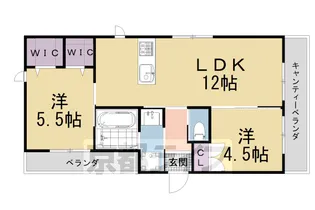 ヘーベルメゾン 御蔭橋【302号室】の間取り