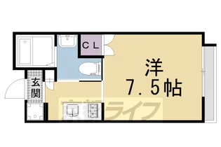 クオリエ京大前【202号室】の間取り