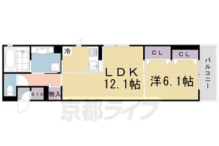 京都府京都市伏見区竹田向代町【アパート】の間取り