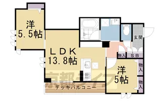 シャーメゾン レグ 北山【101号室】の間取り