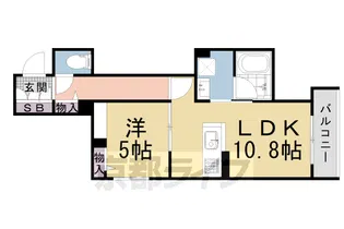シャーメゾン レグ 北山【202号室】の間取り