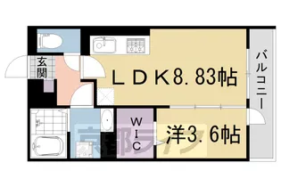 アイル京都宇治西【308号室】の間取り