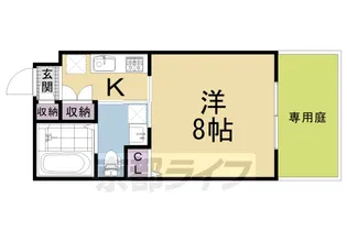 Gladvis清水五条【1階】の間取り