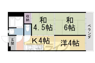 京都府京都市右京区太秦開日町【マンション】の間取り